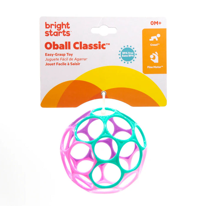 Bright Starts Oball Easy Grasp Classic Ball Toy - Pink/Purple