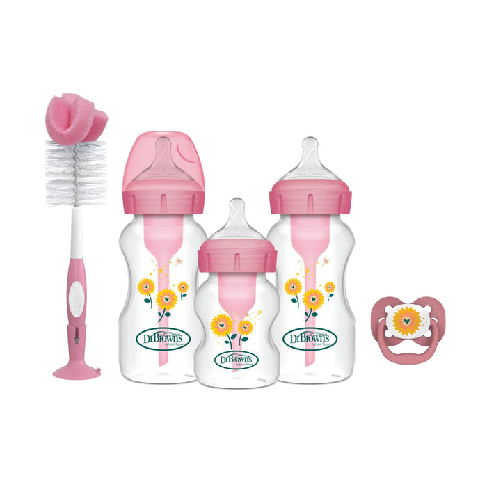 Dr. Brown's Options+ Wide Neck Gift Set Pink - Preggy Plus