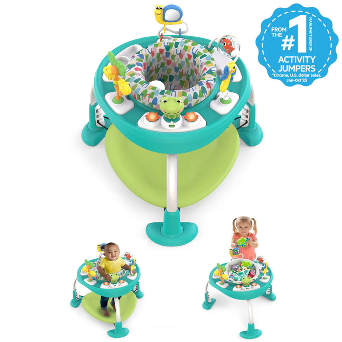 Bright Starts Bounce Bounce Baby 2-in-1 Activity Center Jumper & Table, Playful Pond