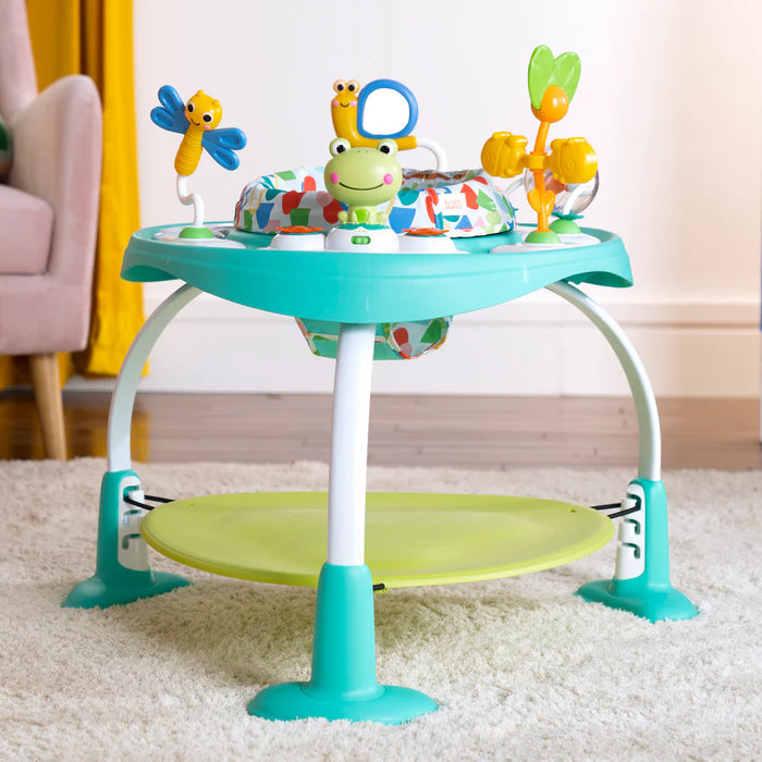 Bright Starts Bounce Bounce Baby 2-in-1 Activity Center Jumper & Table, Playful Pond