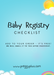 Baby Registry Checklist - Preggy Plus