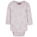 Gerber 3-Pack Baby Girls Purple Woodland Long Sleeve Onesies® Bodysuits, 0-3 Months (342306Y G01 NB3 0/3) - Preggy Plus