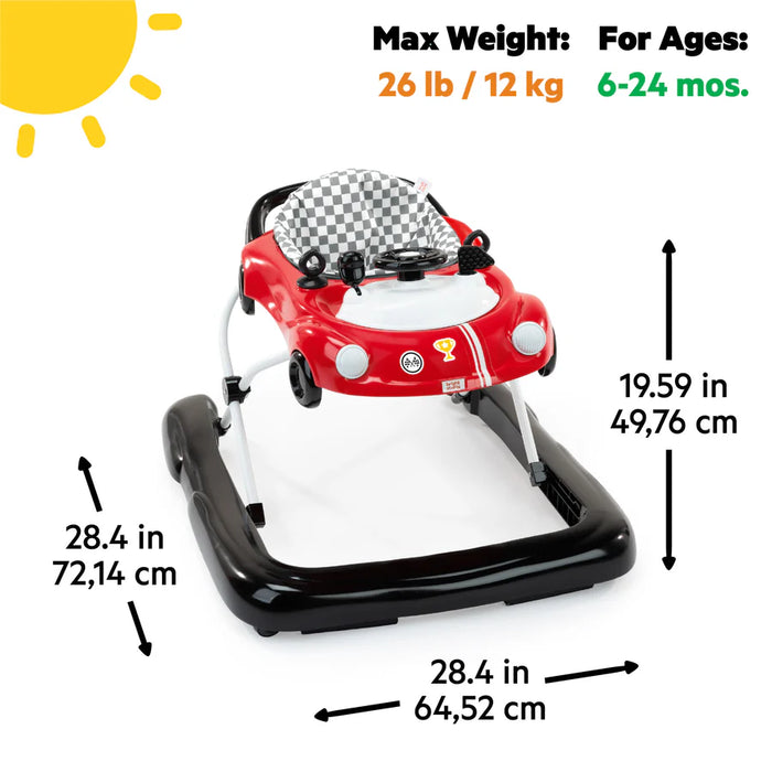 Bright Starts Little Speedster 3-in-1 Car Walker Red Racer