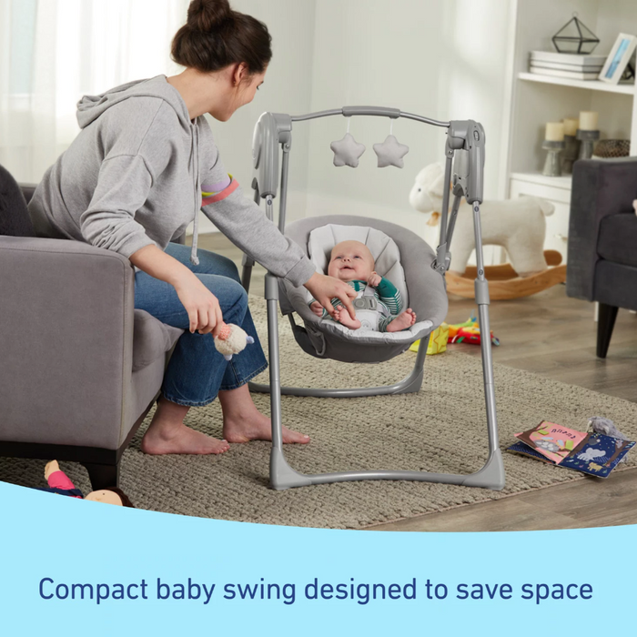 Graco Slim Spaces® Compact Swing, Reign - Preggy Plus