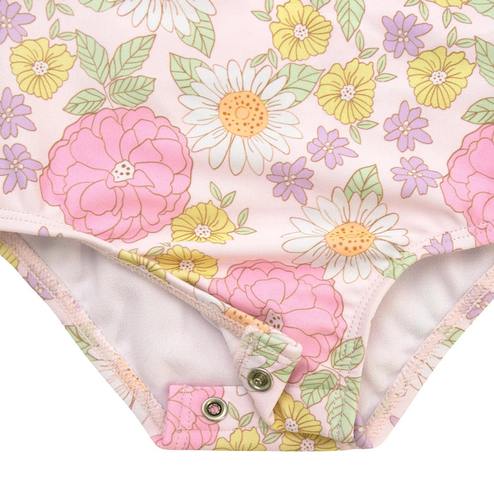 Gerber Baby Girls Retro Floral One-Piece Swimsuit, 24 Months (437536 G04 INF 24M)