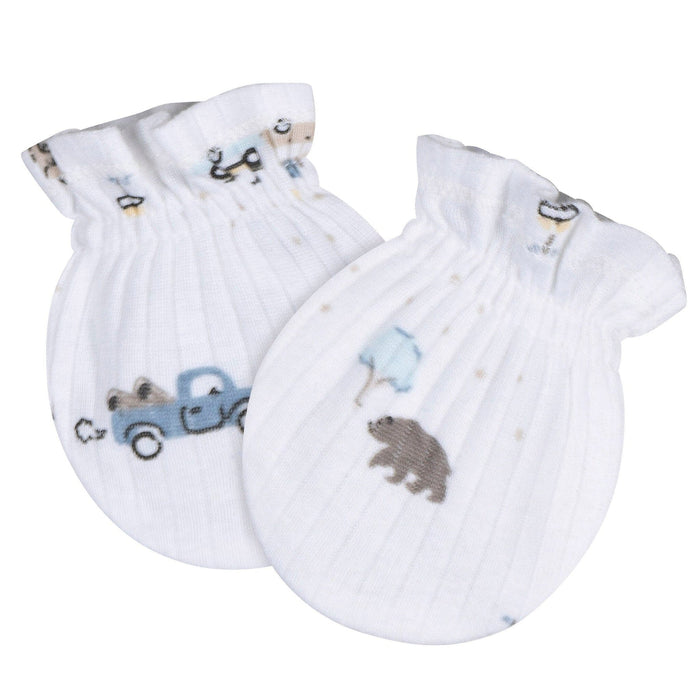 Gerber 4-Piece Baby Boys Road Trip Cap and Mitten Set, 0-6 Months (645993 B02 0-6M) - Preggy Plus