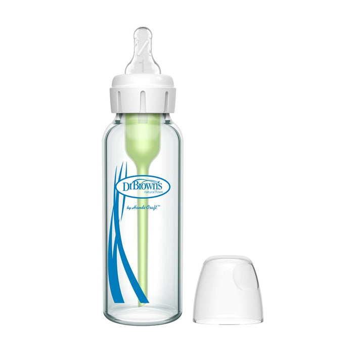 Dr. Brown's Natural Flow GLASS Narrow Options+ Anti-Colic Bottle, 4oz, 1 Count