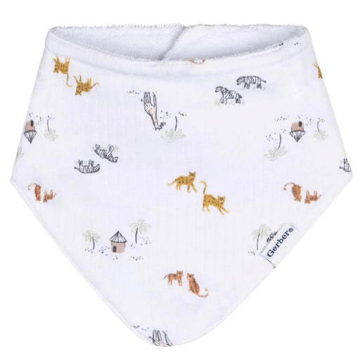 Gerber 3-Pack Baby Neutral Safari Bandana Bib (645703 N01 OSZ) - Preggy Plus