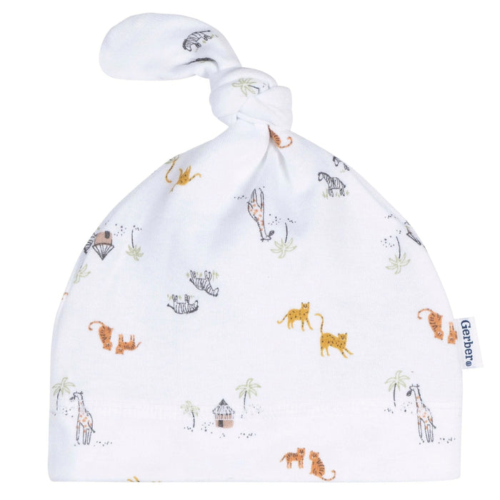 Gerber 2-Piece Baby Neutral Safari Swaddle and Cap Set (645473 N01 OSZ) - Preggy Plus