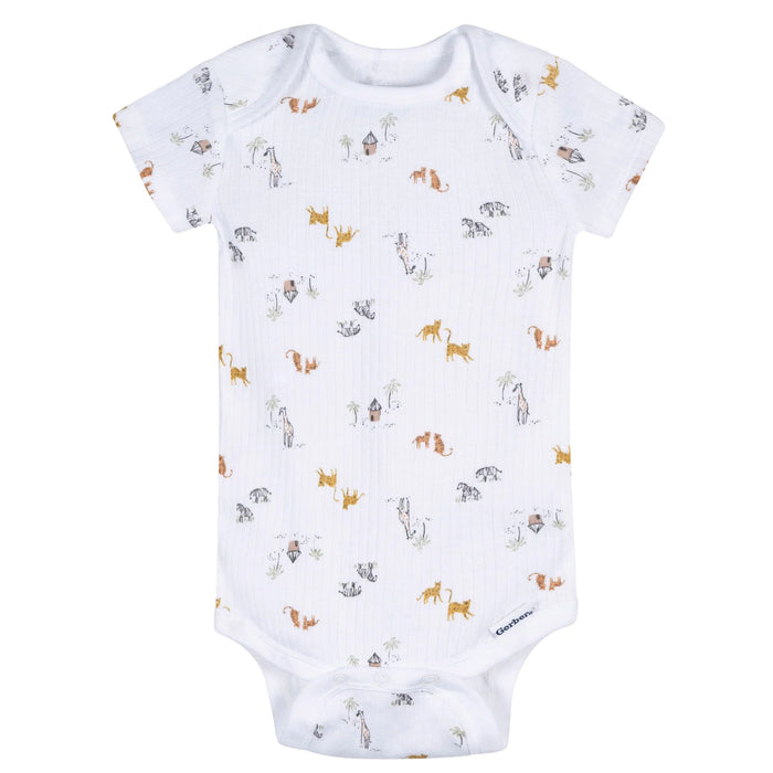 Gerber 3-Piece Baby Neutral Safari Onesie Set, Newborn (645835 N01 NB2) - Preggy Plus