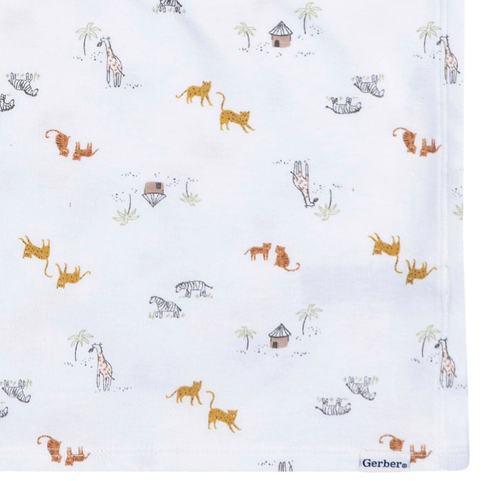 Gerber 2-Piece Baby Neutral Safari Swaddle and Cap Set (645473 N01 OSZ) - Preggy Plus