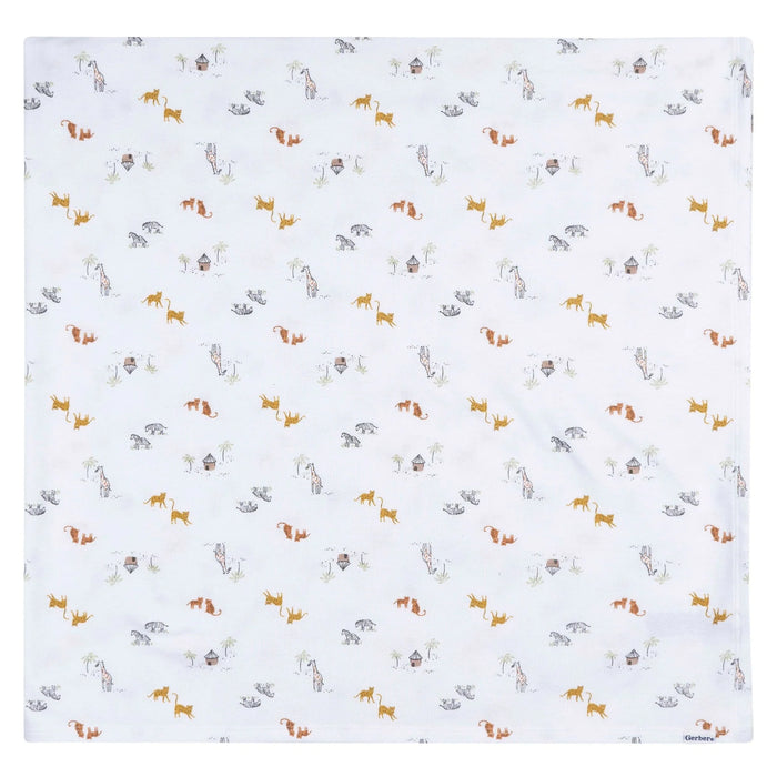 Gerber 2-Piece Baby Neutral Safari Swaddle and Cap Set (645473 N01 OSZ) - Preggy Plus