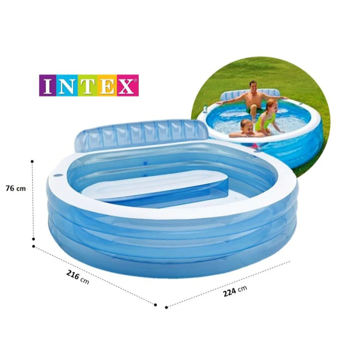 Intex Swim Center Family Lounge Pool with Bench