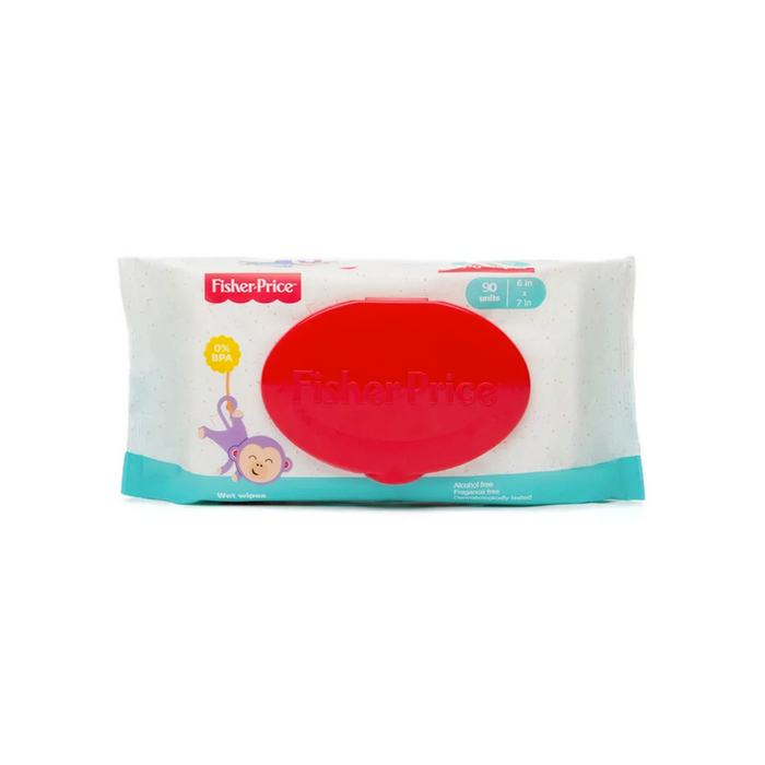 Fisher Price Baby Wipes, Unscented, Hypoallergenic, 90 Wipes - Preggy Plus