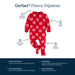 Gerber Baby & Toddler Neutral Red Snowflakes Footed Fleece Pajamas, 6-9 Months (581245 N08 NB4 6-9M) - Preggy Plus