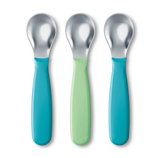 Nuk Kiddy Cutlery Spoons (3-Pack) - Teal - Preggy Plus