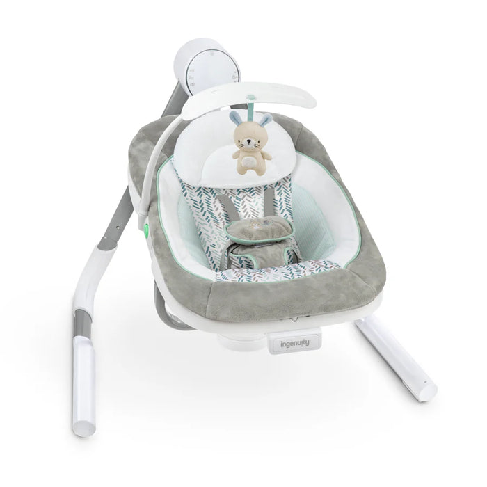 New & Assembled Ingenuity AnyWay Sway Multi-Direction Portable Baby Swing - Spruce