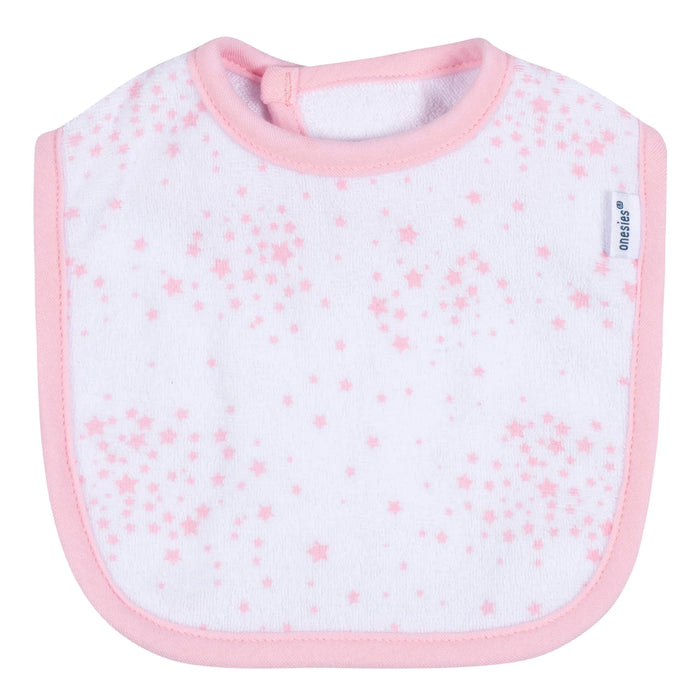 Gerber 2-Pack Baby Girls Stars Dribbler Bibs (195162618 GRL OSZ) - Preggy Plus
