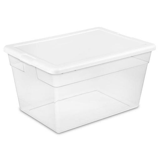 Sterilite 56 Quart Clearview Storage Box w/ White Lid - Preggy Plus