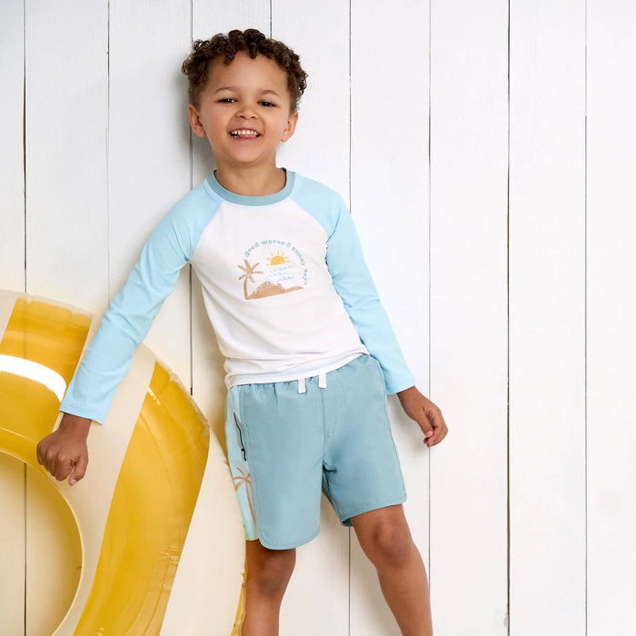 Gerber 2-Piece Toddler Boys Surf Rash Guard & Swim Trunks Set, 3 Year Old (436076 B02 TD1 03T)