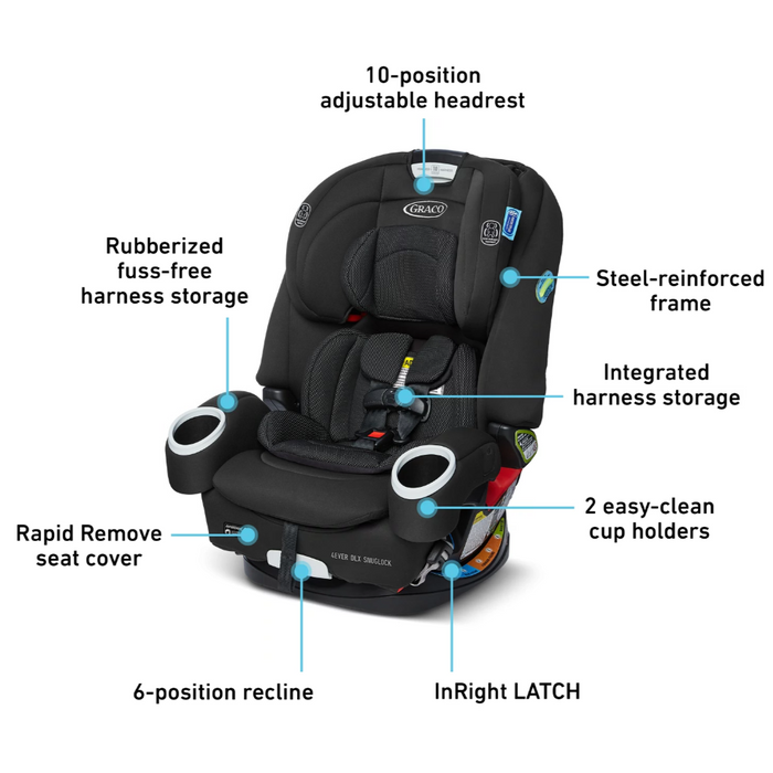Graco 4Ever® DLX SnugLock® 4-in-1 Car Seat - Tomlin - Preggy Plus