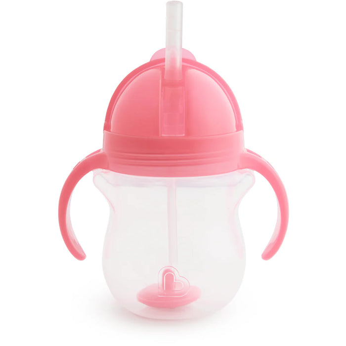 Munchkin Any Angle™ Click Lock® Weighted 7oz Straw Trainer Cup - Light Pink