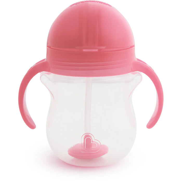 Munchkin Any Angle™ Click Lock® Weighted 7oz Straw Trainer Cup - Light Pink