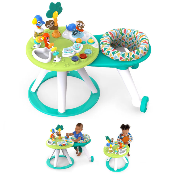 Bright Starts Around We Go 2-in-1 Walk-Around Activity Center & Table, Tropic Cool