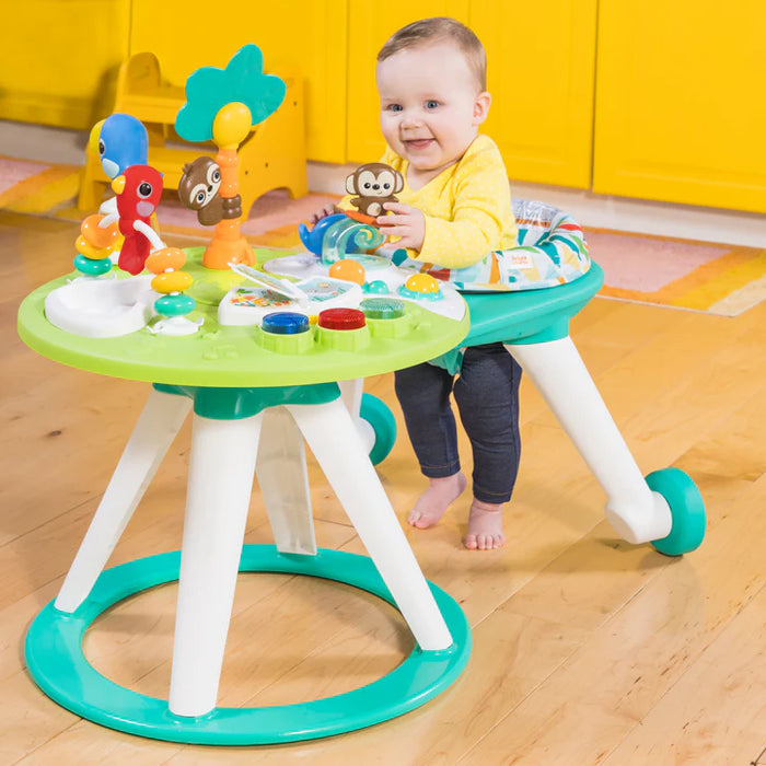 Bright Starts Around We Go 2-in-1 Walk-Around Activity Center & Table, Tropic Cool