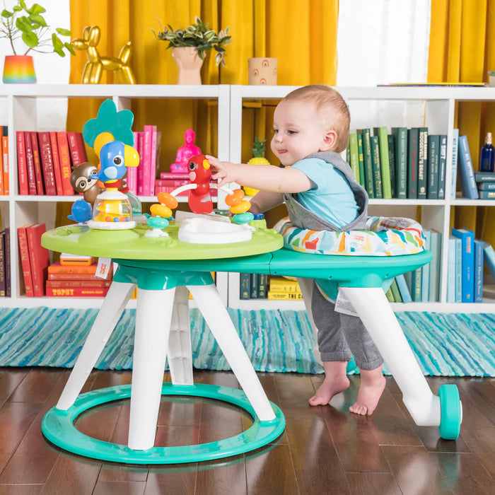 Bright Starts Around We Go 2-in-1 Walk-Around Activity Center & Table, Tropic Cool