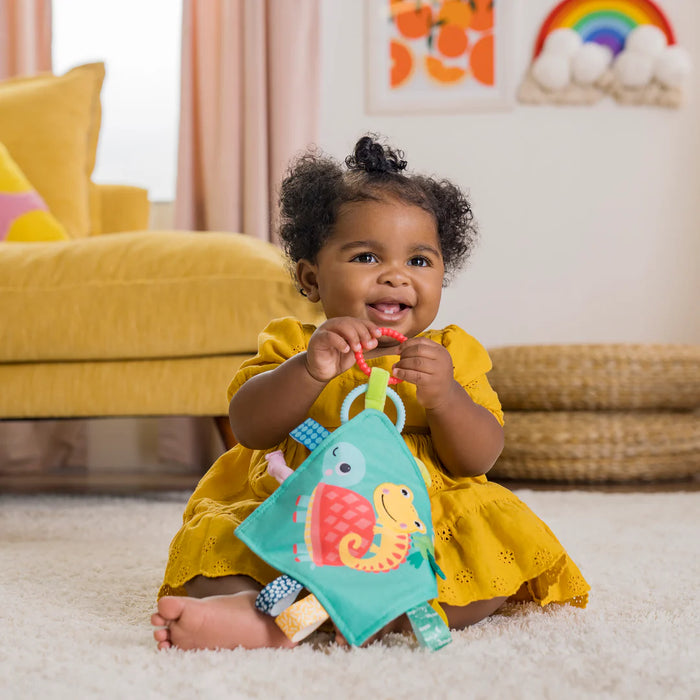 Bright Starts Fuzzy Feelies Soothing Blankie - Tropical Trio