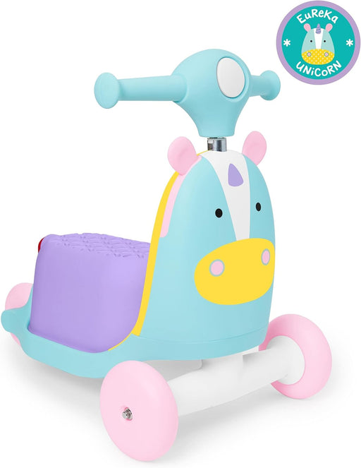 Skip Hop Zoo 3-In-1 Wagon/Ride On/Scooter Toy - Unicorn - Preggy Plus