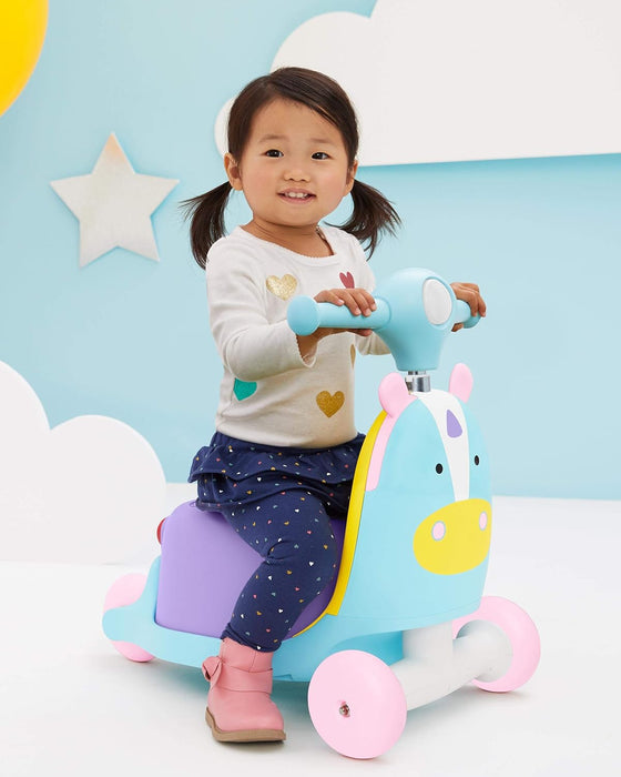 Skip Hop Zoo 3-In-1 Wagon/Ride On/Scooter Toy - Unicorn - Preggy Plus