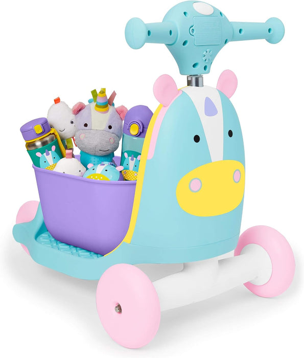 Skip Hop Zoo 3-In-1 Wagon/Ride On/Scooter Toy - Unicorn - Preggy Plus