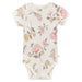 Gerber 3-Pack Baby Girls Vintage Floral Short Sleeve Bodysuits, 3 - 6 Months (1374431DA G01 3/6) - Preggy Plus