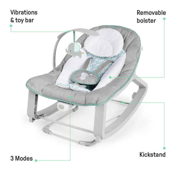 Ingenuity Keep Cozy 3-in-1 Grow with Me Bouncer & Rocker - Weaver