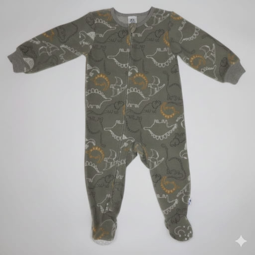 Gerber Baby Boys Dinosaur Footed Fleece Pajamas, 6-9 Months (581245 B05 NB4 6-9M) - Preggy Plus