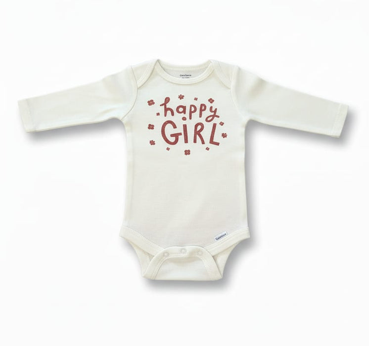 Gerber 2-Piece Happy Girl Floral Onesie & Pants Set, 6-9 Months (624796 G01 NB5 6/9)