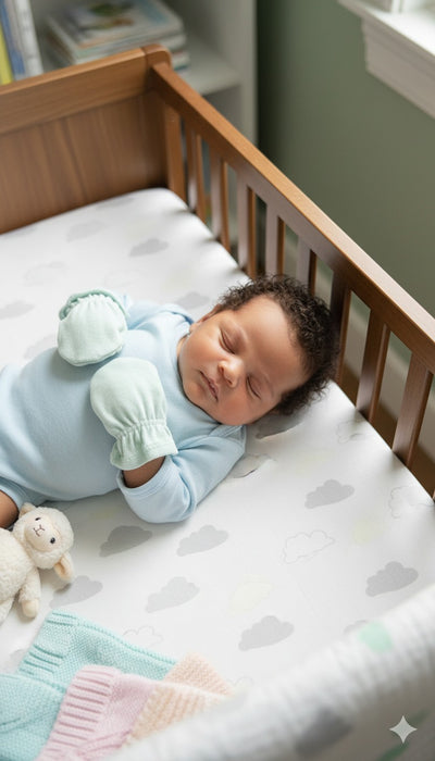 Gerber Neutral Baby 2-Pair Mittens, Blue/Grey, 0-3 Months (624632 N01 0/3)