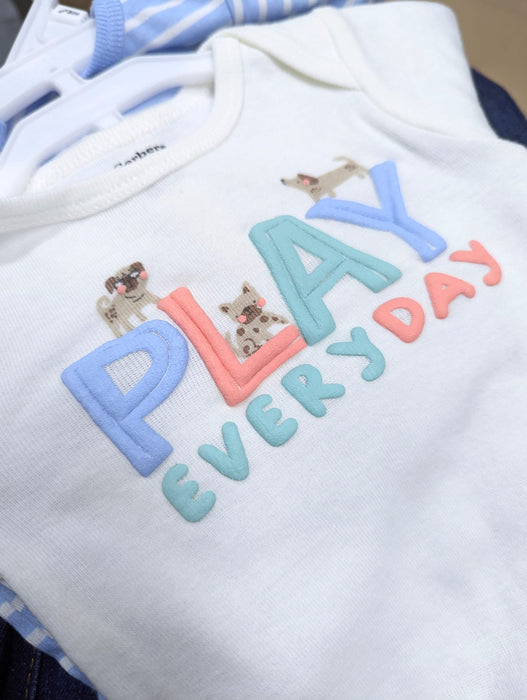 Gerber Baby Boys Take-Me-Home 3 piece Set - Play Everyday, 12 Months (626106 B01 NB5 12M) - Preggy Plus