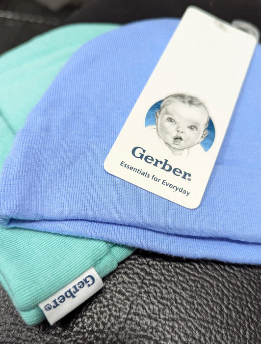 2-Pack Baby Boys Boy Blue/Green Caps 0-3 Months (624605 B01 NB1 0-3M) - Preggy Plus