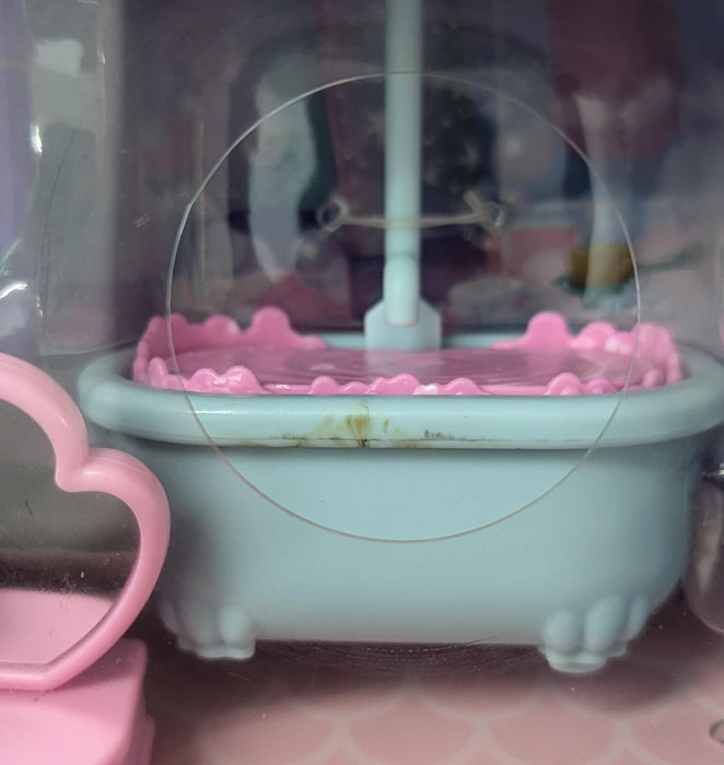 New & Discounted Gabby’s Dollhouse, Primp and Pamper Bathroom with Mercat Figure - Preggy Plus