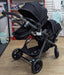 New & Assembled Evenflo Pivot Xpand Modular Travel System with LiteMax Infant Car Seat - Ayrshire Black - Preggy Plus