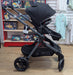 New & Assembled Evenflo Pivot Xpand Modular Travel System with LiteMax Infant Car Seat - Ayrshire Black - Preggy Plus