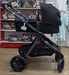 New & Assembled Evenflo Pivot Xpand Modular Travel System with LiteMax Infant Car Seat - Ayrshire Black - Preggy Plus