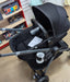 New & Assembled Evenflo Pivot Xpand Modular Travel System with LiteMax Infant Car Seat - Ayrshire Black - Preggy Plus