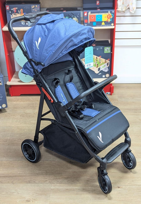 New & Assembled Premium Baby Roma Stroller - Blue/Black
