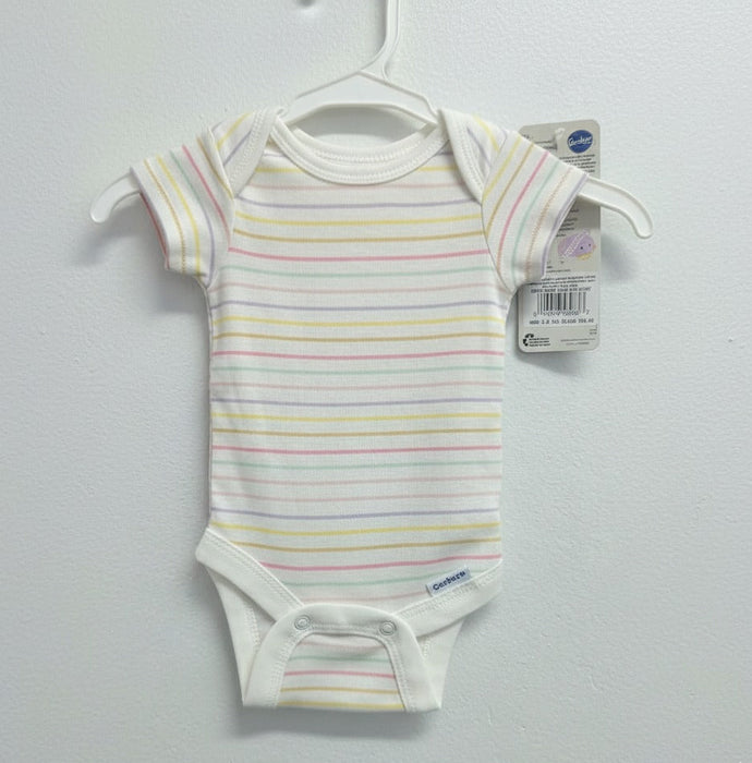 Gerber 3-Pack Baby Girls Ice-Cream Short Sleeve Onesies® Bodysuits, Newborn (582957 G10 NB3) - Preggy Plus