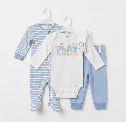 Gerber Baby Boys Take-Me-Home 3 piece Set - Play Everyday, 12 Months (626106 B01 NB5 12M) - Preggy Plus