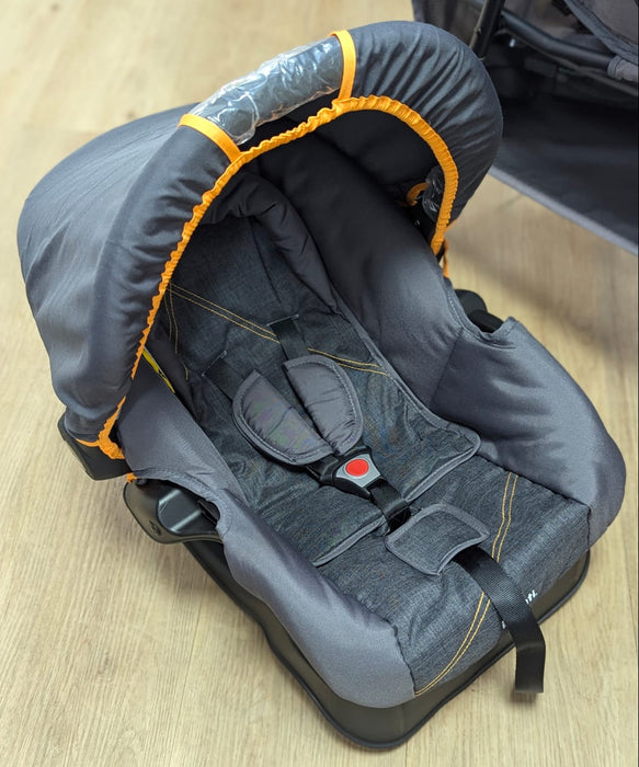 New & Assembled Infanti Denim Travel System - Preggy Plus